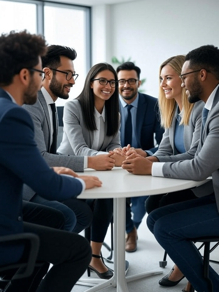 Team collaboration in office